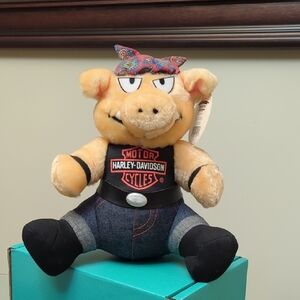 Harley-Davidson Plush Hog with Bandana and Denim